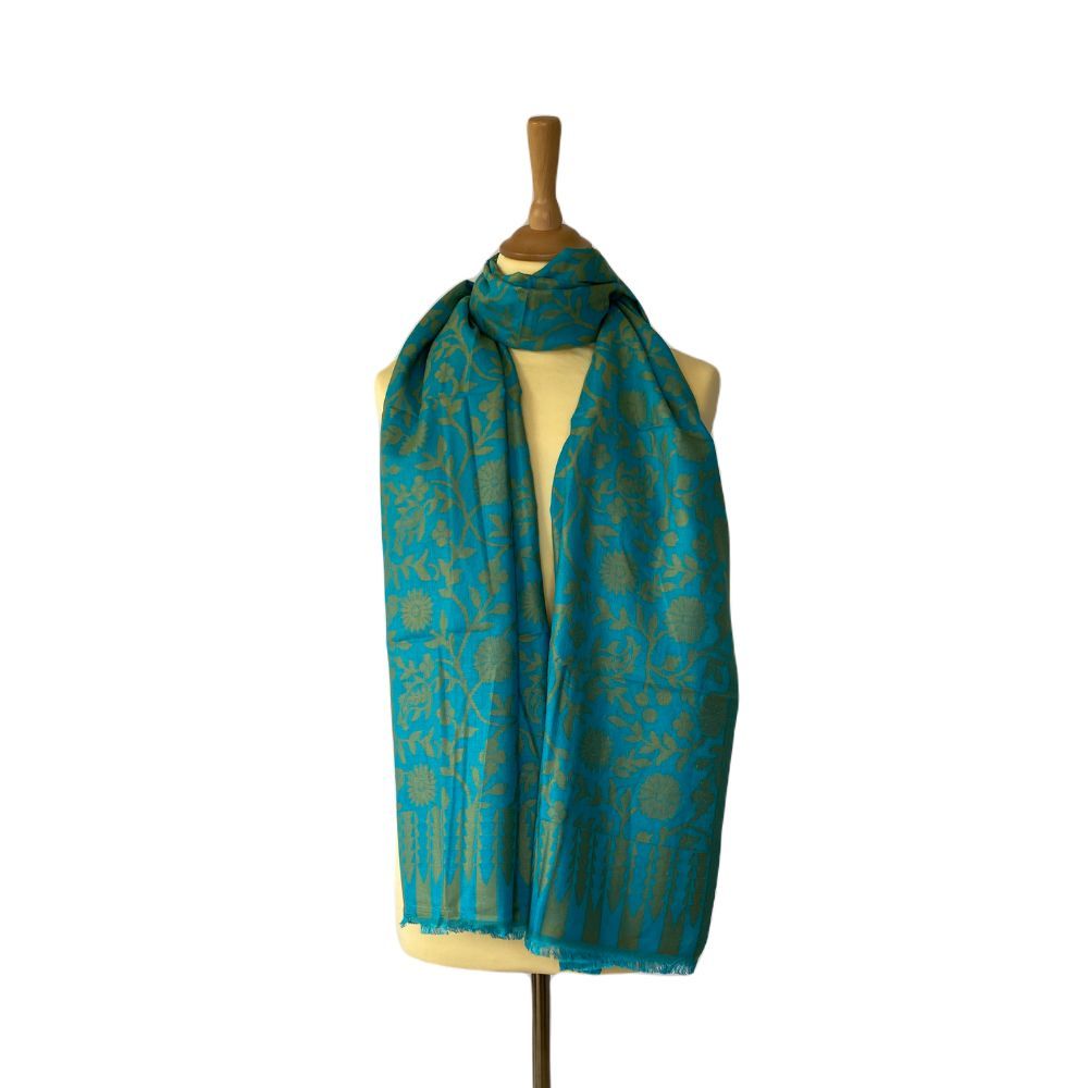 sjaal dames turquoise